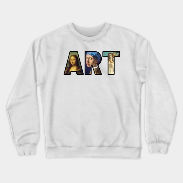 Monalisa, Girl with Pearl Earring, Venus ART Crewneck Sweatshirt by Painting Lover